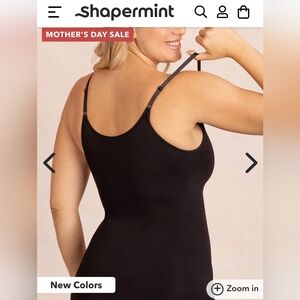 Shapermint Essentials All Day Every Day Scoop Neck Cami, Large, Black